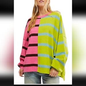 Free People Aurora Lime Shirt